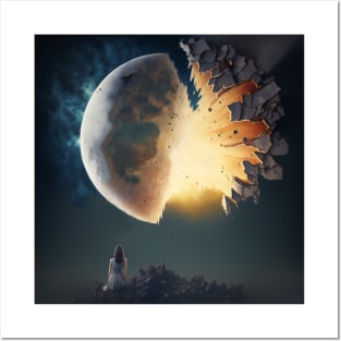 What would happen if the Moon exploded? Posters and Art